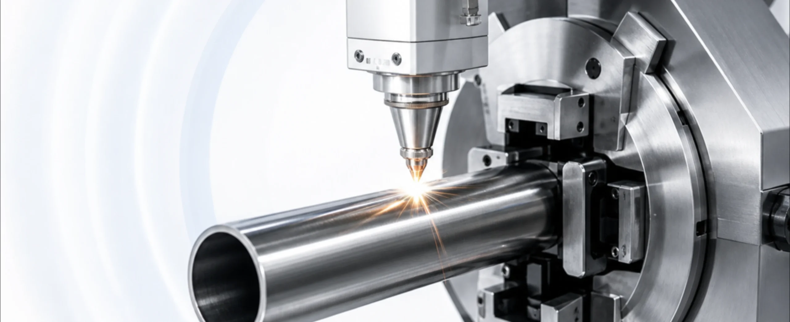 Laser cutting a polished metal tube
